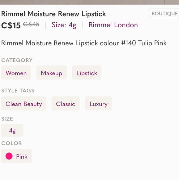 Rimmel Moisture Renew Lipstick - Picture 6 of 6